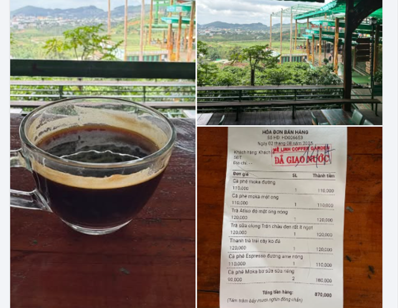 Mê Linh Coffee Garden thông tin vụ du khách phản ánh đồ uống bán giá cao tại quán - 6