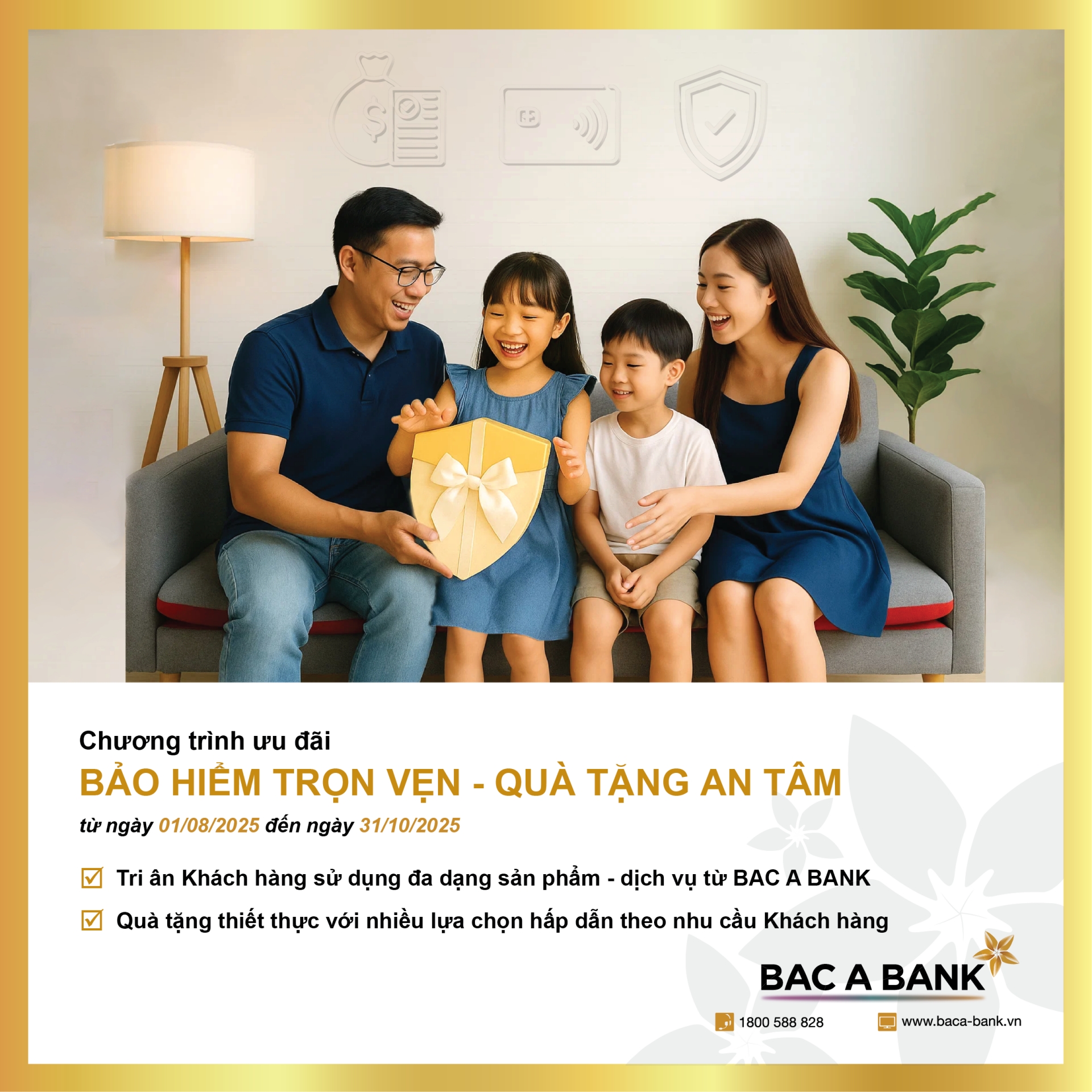 Vay vốn tại BAC A BANK, nhận ngay quà tặng bảo hiểm giá trị - 1