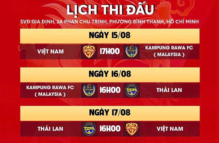 Tuyển Việt Nam quyết đấu Thái Lan & Malaysia tại giải sân 7 quốc tế ở TP.HCM - 2
