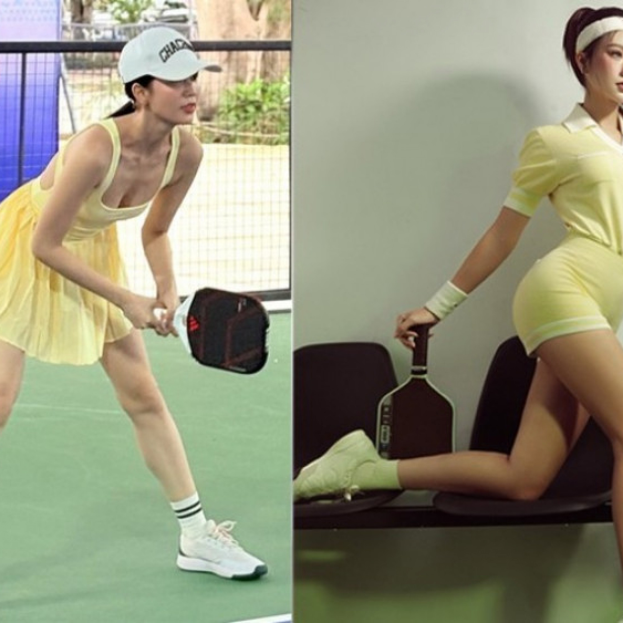  - Ngọc Trinh khoe dáng nuột nà chơi pickleball, hot-girl Moon Võ dự giải quốc tế