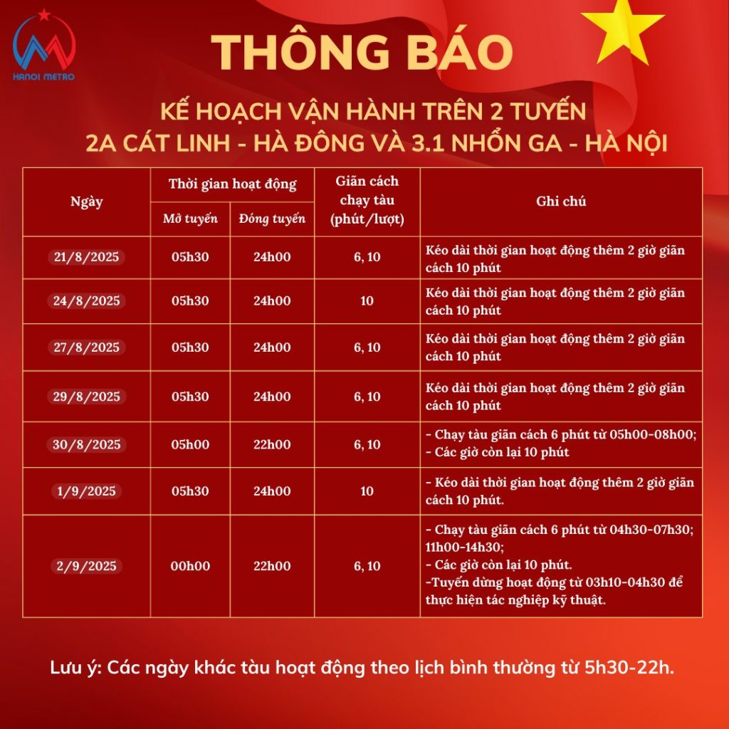 Tăng chuyến tàu, metro Hà Nội 'chạy xuyên đêm' phục vụ lễ Quốc khánh - 2