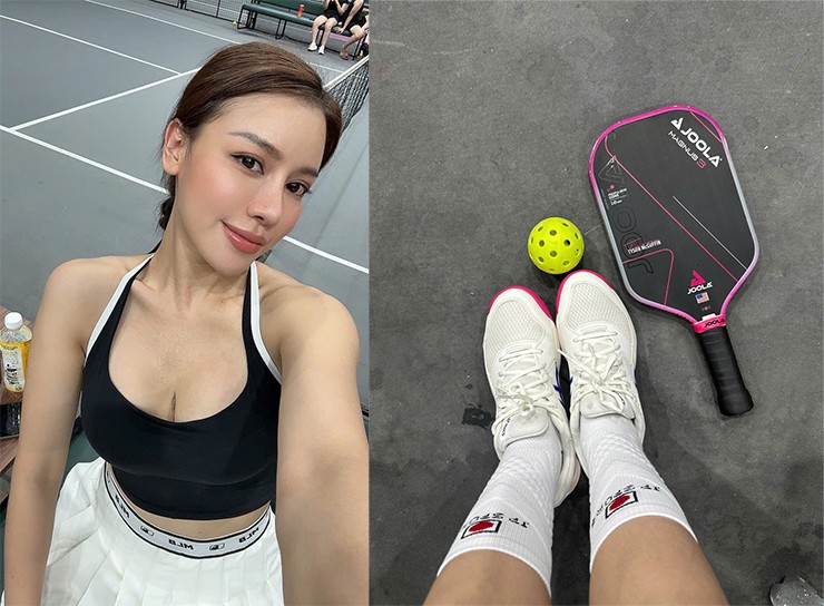 Mỹ nhân làng gym Huyền Dior bén duyên pickleball, Moon Võ gây ấn tượng giải quốc tế - 1