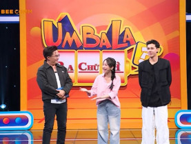  - Úm Ba La Ra Chữ Gì?: MC Đại Nghĩa thích thú trước màn tung hứng duyên dáng của hai đội chơi
