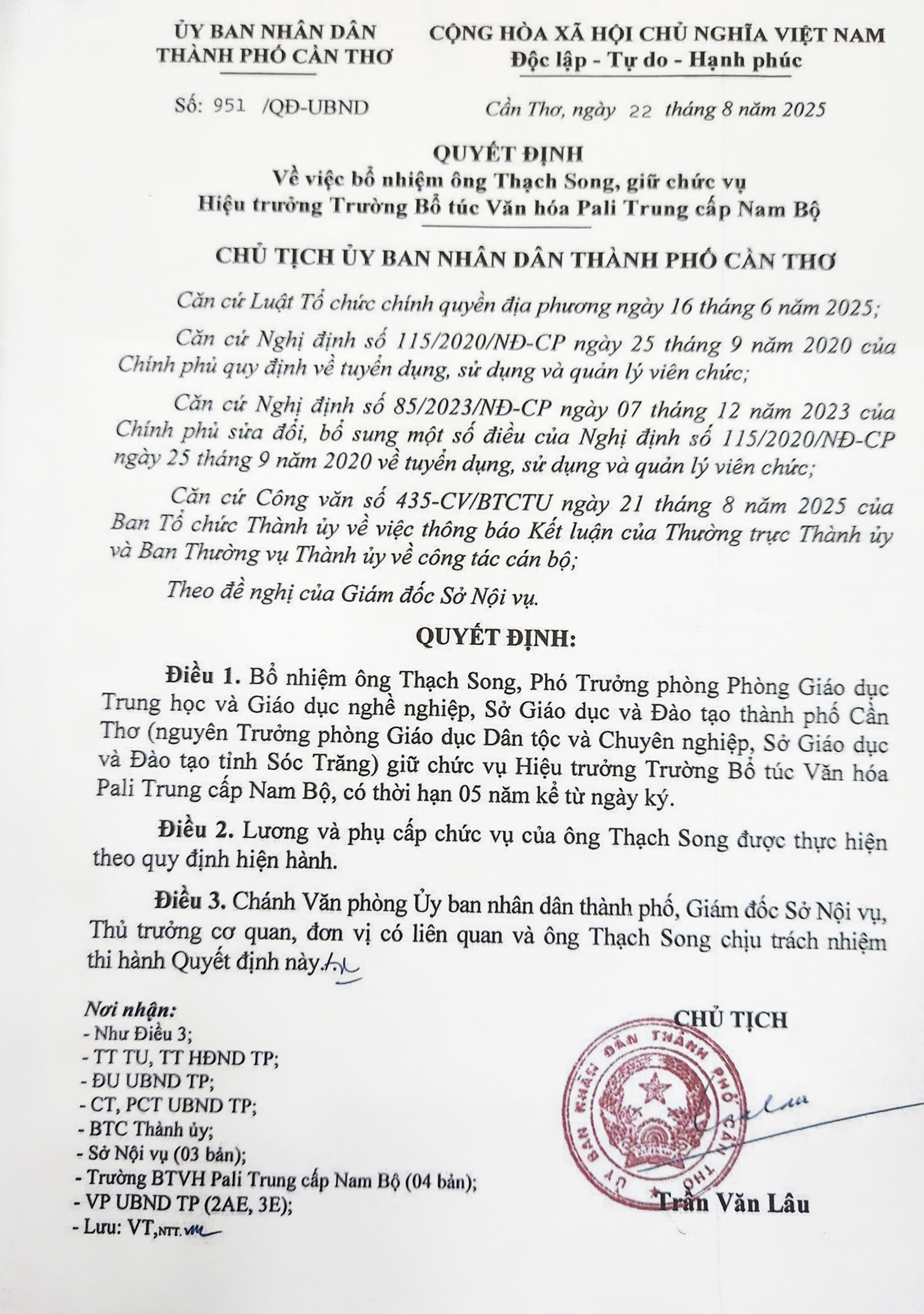 Ông Thạch Song giữ chức Hiệu trưởng Trường Bổ túc văn hóa Pali Trung cấp Nam Bộ - 4