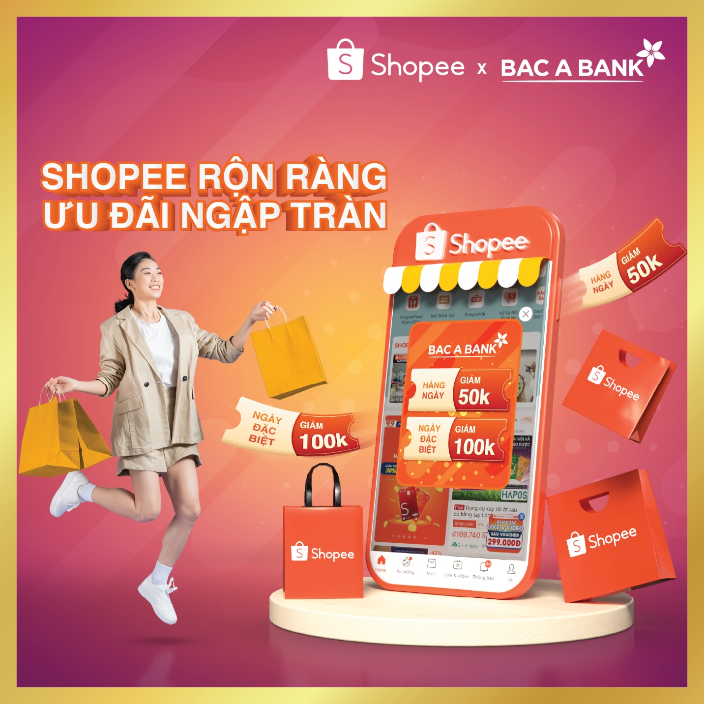 Mua sắm Shopee cực hời - ưu đãi độc quyền cho chủ thẻ tín dụng BAC A BANK - 1