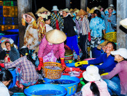 Bến cá lao xao ngôi chợ quê miền dân dã