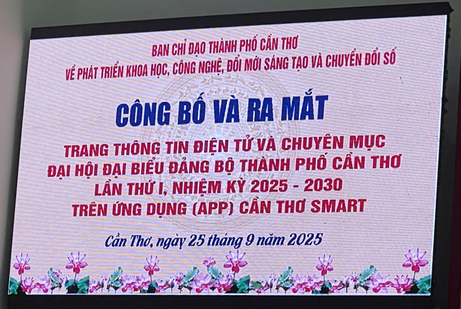Trang thông tin điện tử Đại hội Đại biểu Đảng bộ trên ứng dụng Cần Thơ Smart - 1