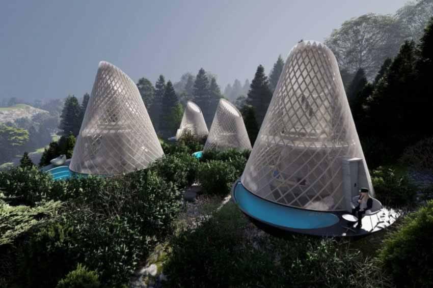 Những cabin hình nón độc đáo trong ngôi làng sinh thái ở Mexico - 13