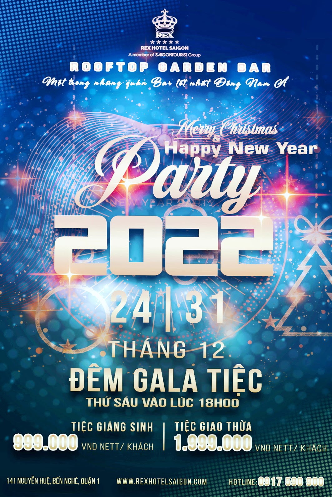 Đêm Giáng sinh diệu kỳ và Dạ tiệc đón năm mới 2022 tại Rex Hotel Saigon - 2