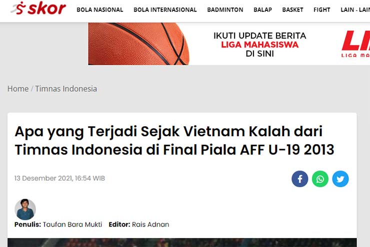 Báo Indonesia ca ngợi ĐT Việt Nam, chê đội nhà kể từ sau năm 2013 - 1