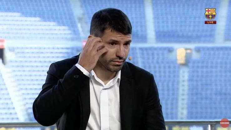 Chính thức Aguero bật khóc thông báo từ giã sự nghiệp, Barca bùi ngùi chia tay - 1