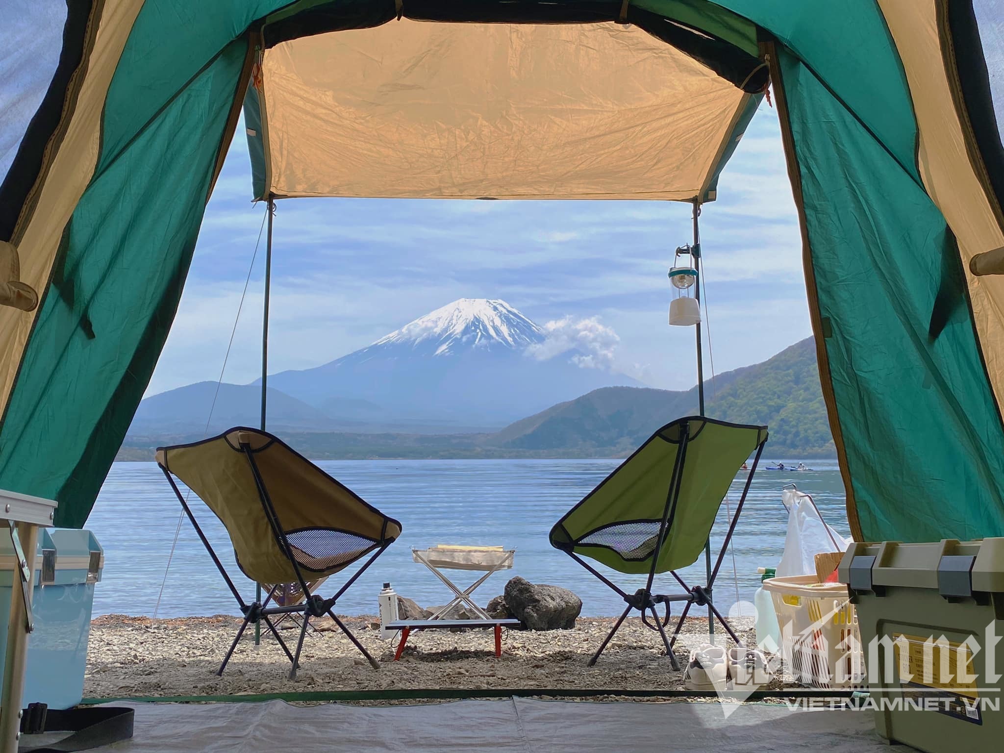 Cặp đôi Việt xuyên đêm chờ cắm trại chân núi Phú Sĩ, 'nghiện' ngủ trại giữa trời âm độ C - 5