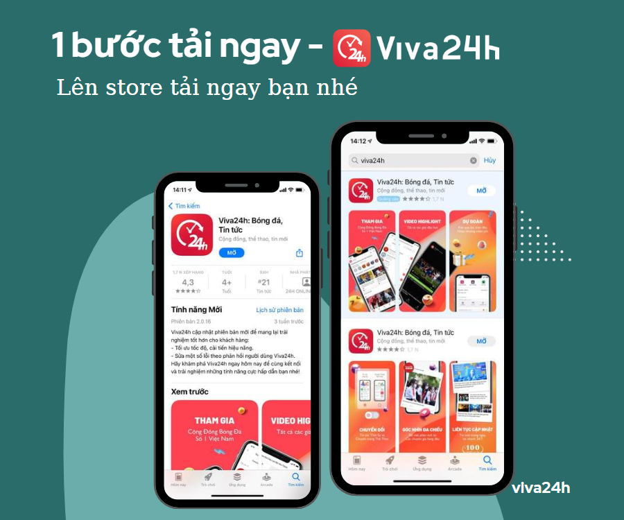 Tin nóng bóng đá, cập nhật từng phút - 1 bước tải ngay Viva24h - 3