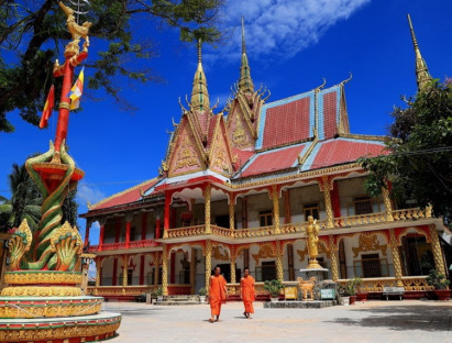 Du khảo - Hình ảnh Chùa Chung Rút - vẻ đẹp kiến trúc Phật giáo Nam tông Khmer