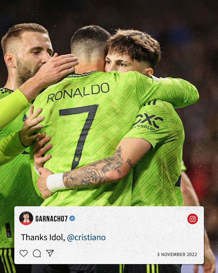 SAO trẻ MU Garnacho ghi bàn đầu tiên để đời, nói lời tri ân Ronaldo - 2