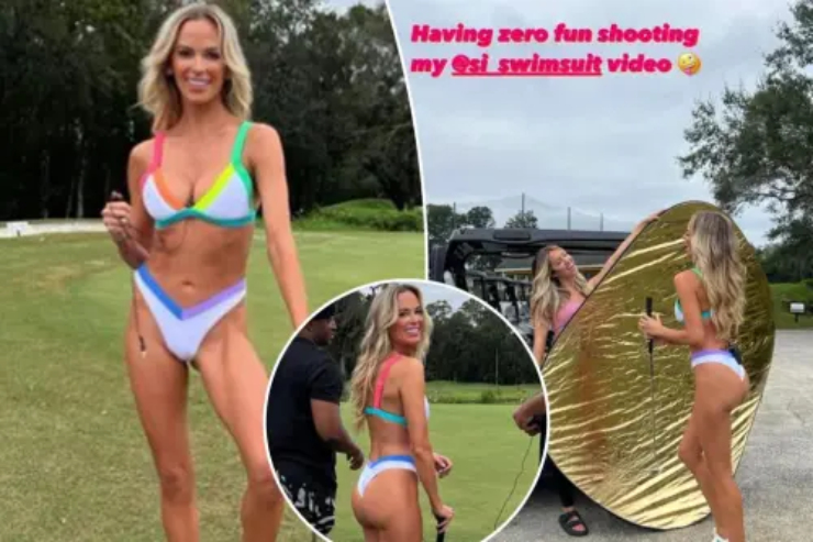 Người đẹp mặc bikini bé xíu chơi Golf, vũ nữ thoát y thi đấu MMA - 1