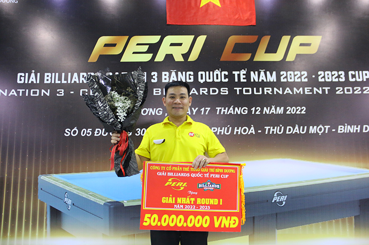 Cơ thủ “vô danh” bất ngờ lên ngôi vô địch giải bi-a Peri Cup 2022 - 2