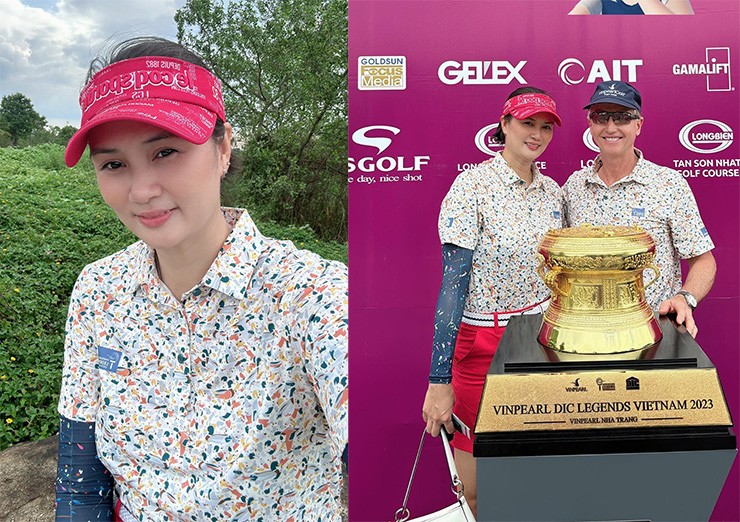 Người đẹp bóng chuyền Kim Huệ đọ sắc hoa hậu trên sân golf, giải VĐQG nóng vì 12 ngoại binh - 2