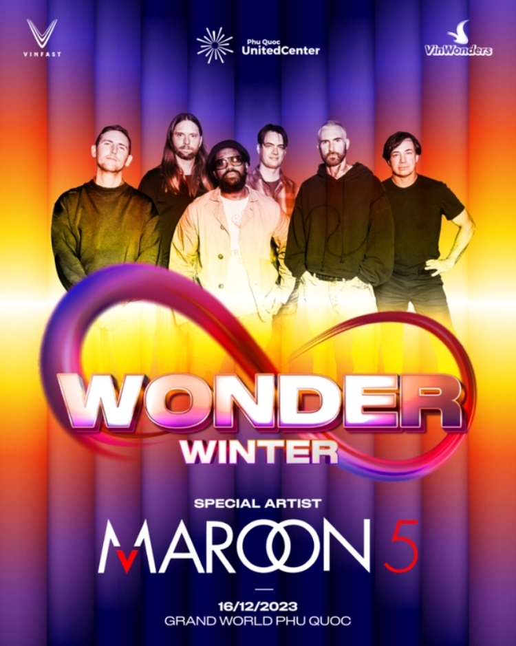 Maroon 5 sẽ biểu diễn tại Phú Quốc vào tháng 12 - 1