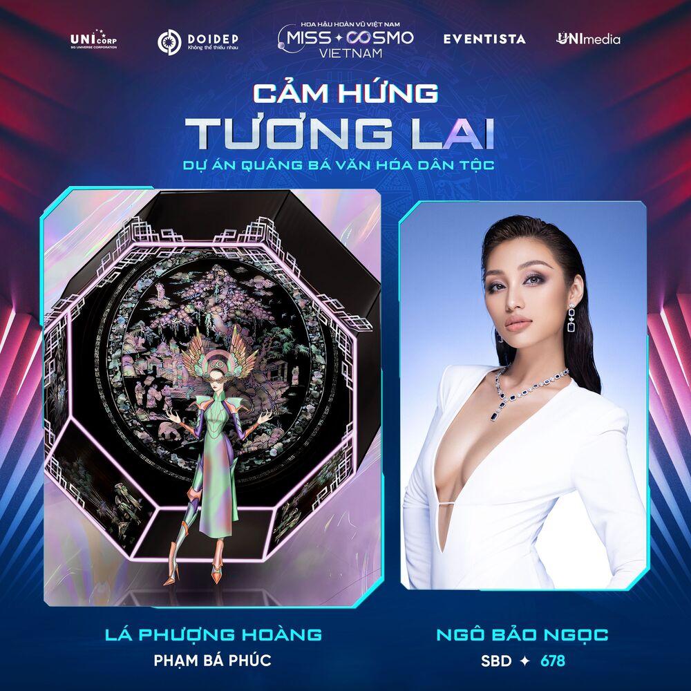 Hình tượng nghê, đám cưới chuột, xôi ngũ sắc sẽ xuất hiện trong đêm bán kết - trình diễn trang phục dân tộc của Miss Cosmo Vietnam 2023 - 4