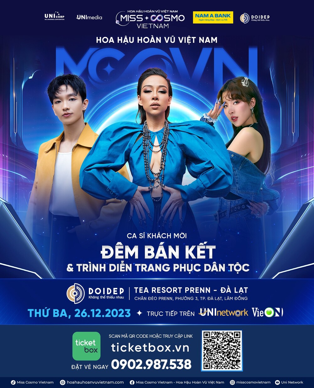 Ca sĩ Thảo Trang, Hoàng Dũng và Lamoon sẽ trình diễn tại đêm bán kết Hoa hậu Hoàn vũ Việt Nam 2023 - 1