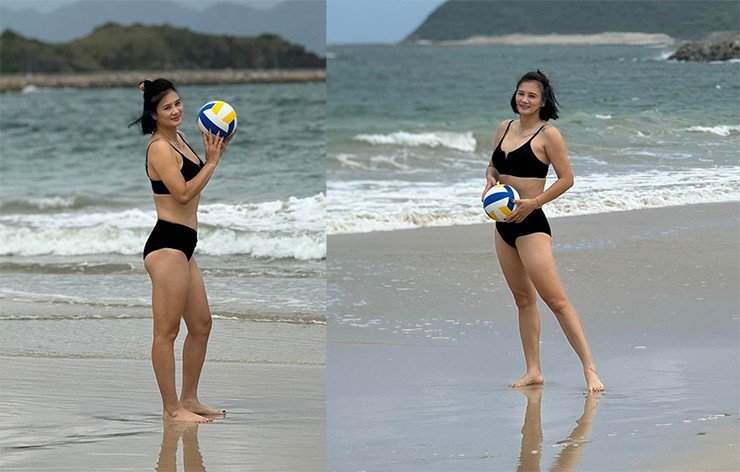 Người đẹp bóng chuyền Kim Huệ năm 2023: “Hút hồn” fan với bikini, làm cầu thủ bóng đá - 9