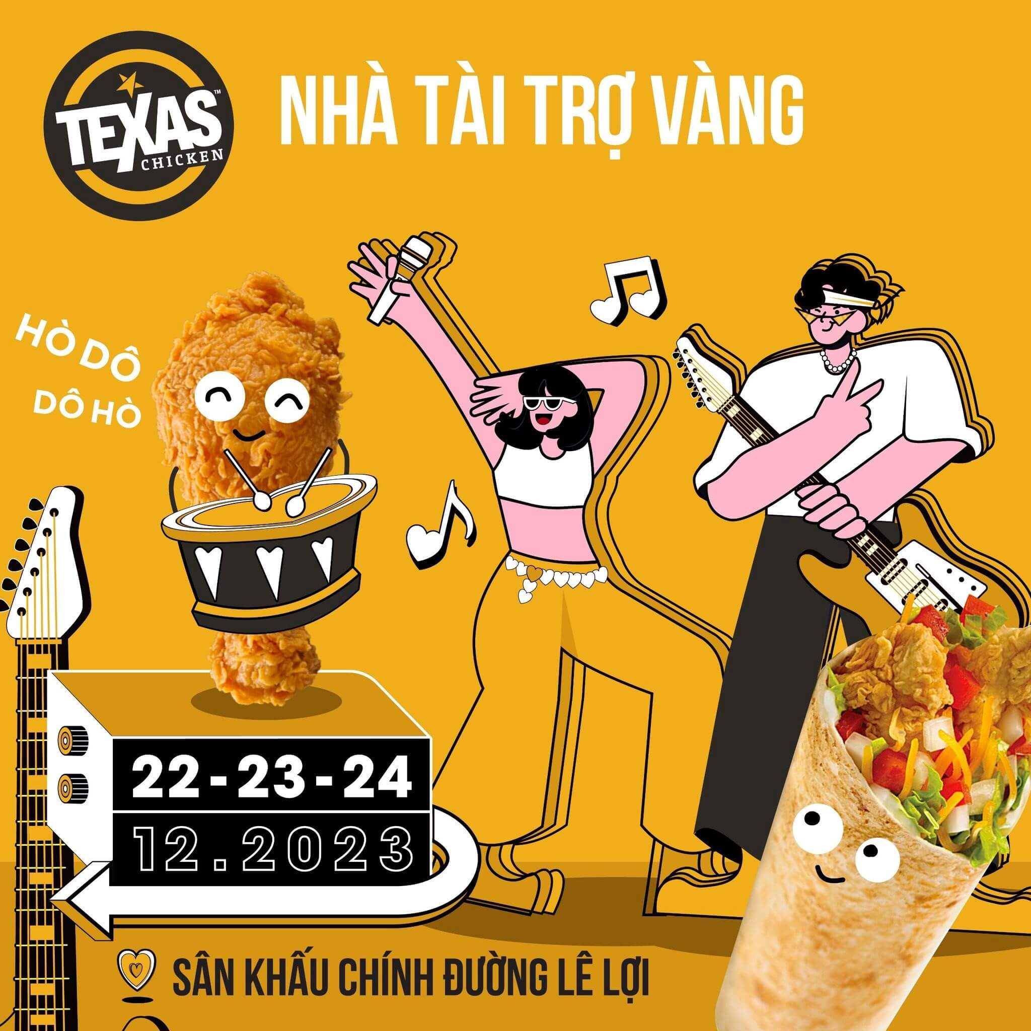 Texas Chicken đồng hành cùng HOZO Super Fest 2023 chiêu đãi giới trẻ “Gen đậm” TPHCM đại tiệc âm nhạc “đậm vị” thăng hoa - 1