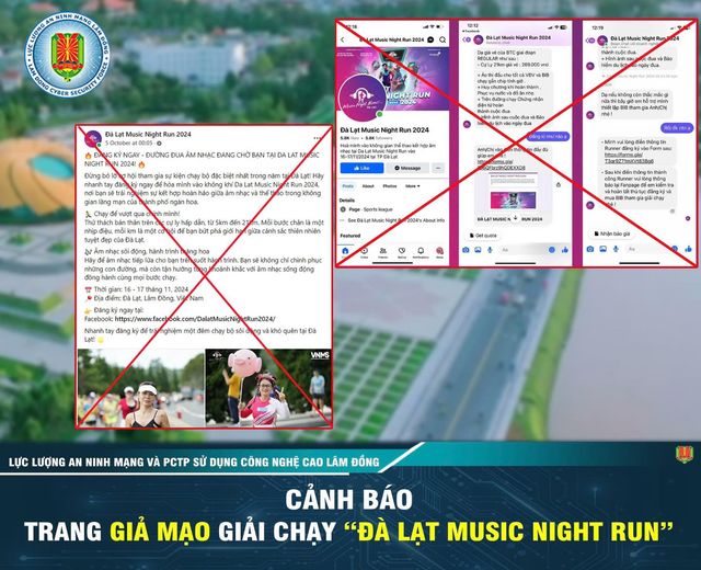 Xuất hiện trang fanpage giả mạo Giải chạy bộ âm nhạc Dalat Music Night Run 2024 để lừa đảo - 1