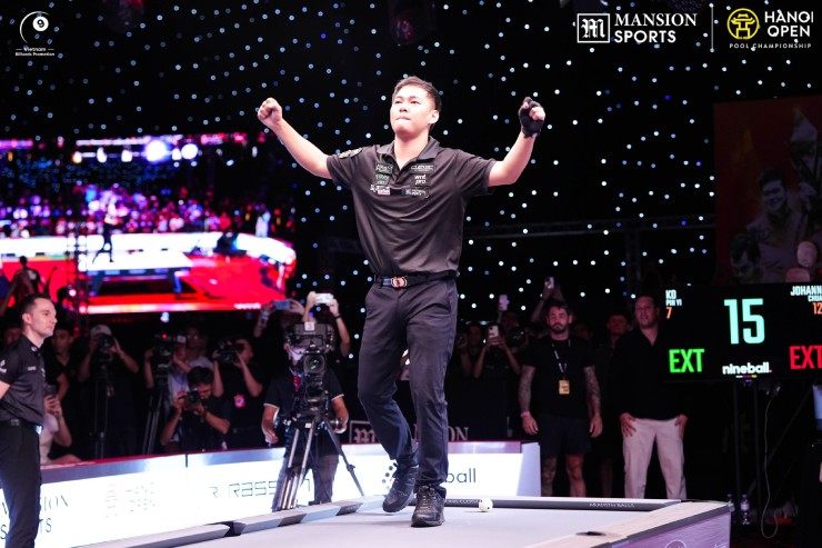 Nhà vô địch bi-a Hà Nội Open bật khóc, hình ảnh lạ của Johann Chua - 1