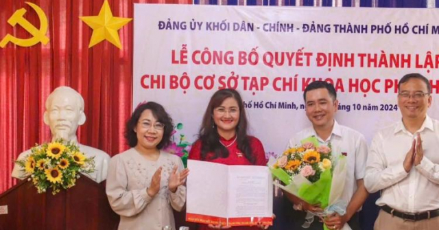 Công bố quyết định thành lập chi bộ cơ sở Tạp chí Khoa học phổ thông