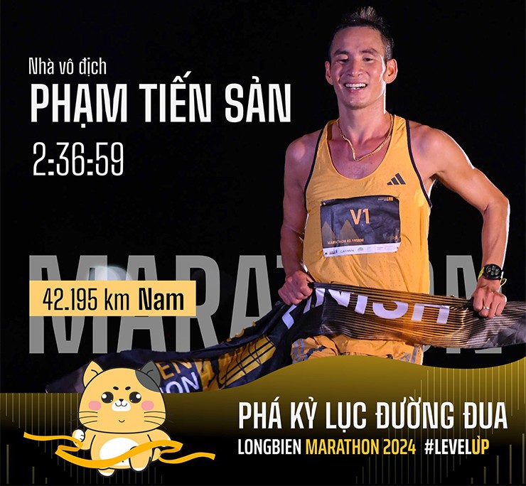 Phạm Tiến Sản phá kỷ lục chạy 42 km tại Longbien Marathon 2024 - 1