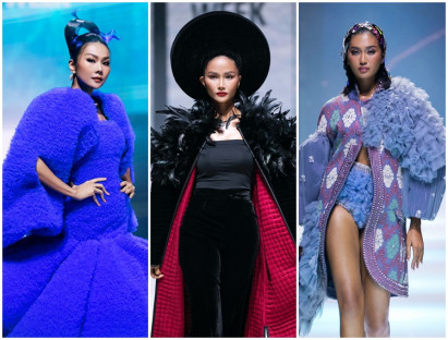 Thanh Hằng, H'Hen Niê, Miss Cosmo 2024 Tata đọ trình catwalk ngày khai mạc Tuần lễ thời trang Quốc tế Việt Nam