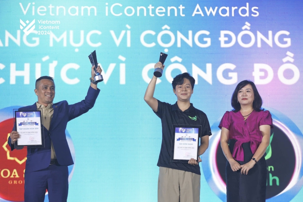 Tập đoàn Hoa Sen thắng giải “Tổ chức Vì cộng đồng” tại Vietnam iContent Awards 2024 - 1