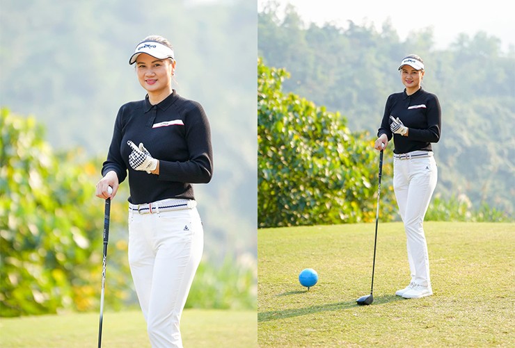 Người đẹp bóng chuyền Kim Huệ giành giải chơi golf, Nguyễn Phương xinh lung linh đón tuổi mới - 1