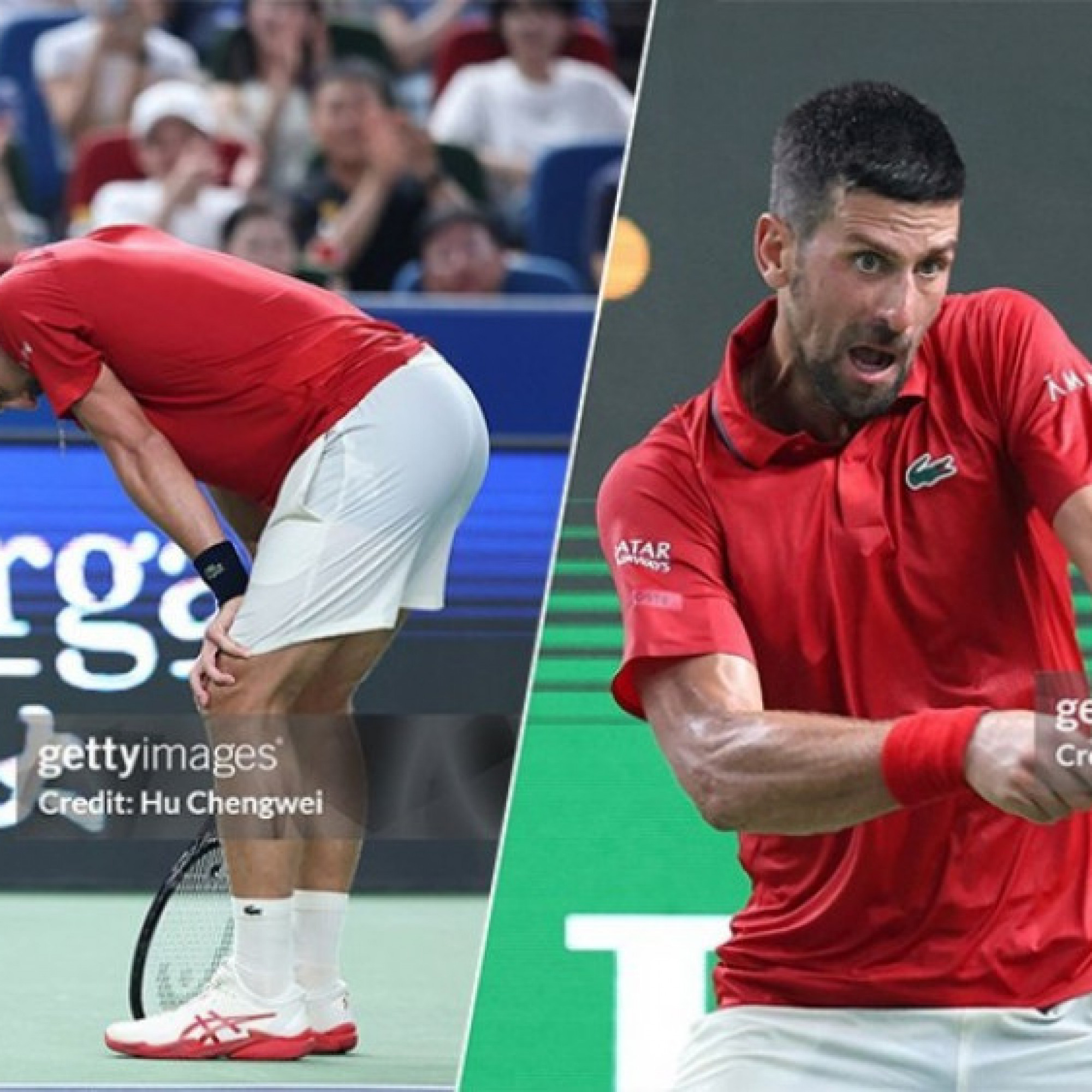  - Djokovic nôn ọe trên sân, than thời tiết quá khắc nghiệt ở Thượng Hải