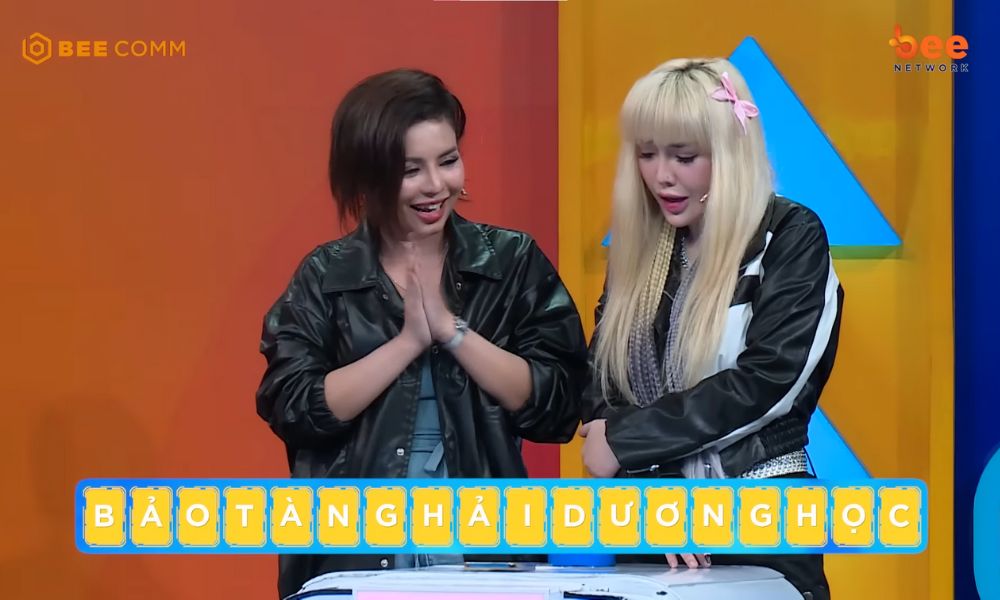 Á hậu Du lịch Quốc tế 2021 khiến MC Đại Nghĩa “dè chừng” tại Úm Ba La Ra Chữ Gì? - 4