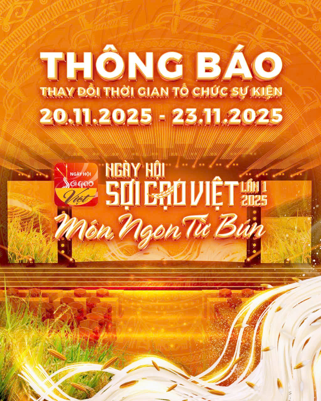 Ngày hội Sợi gạo Việt dời lịch tổ chức sang tháng 11 vì mưa bão - 1