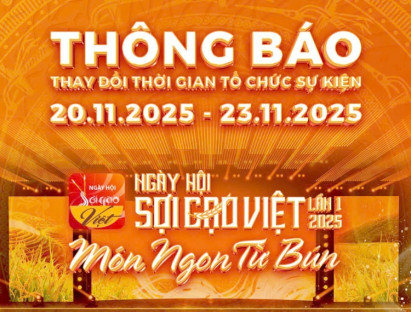  - Ngày hội Sợi gạo Việt dời lịch tổ chức sang tháng 11 vì mưa bão
