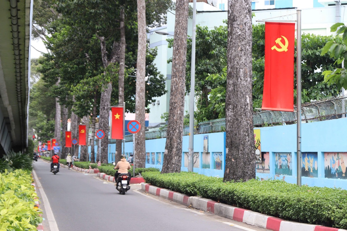 tp.hcm bung sang trong sac do, rop troi co hoa chao mung dai hoi dai bieu dang bo - 2