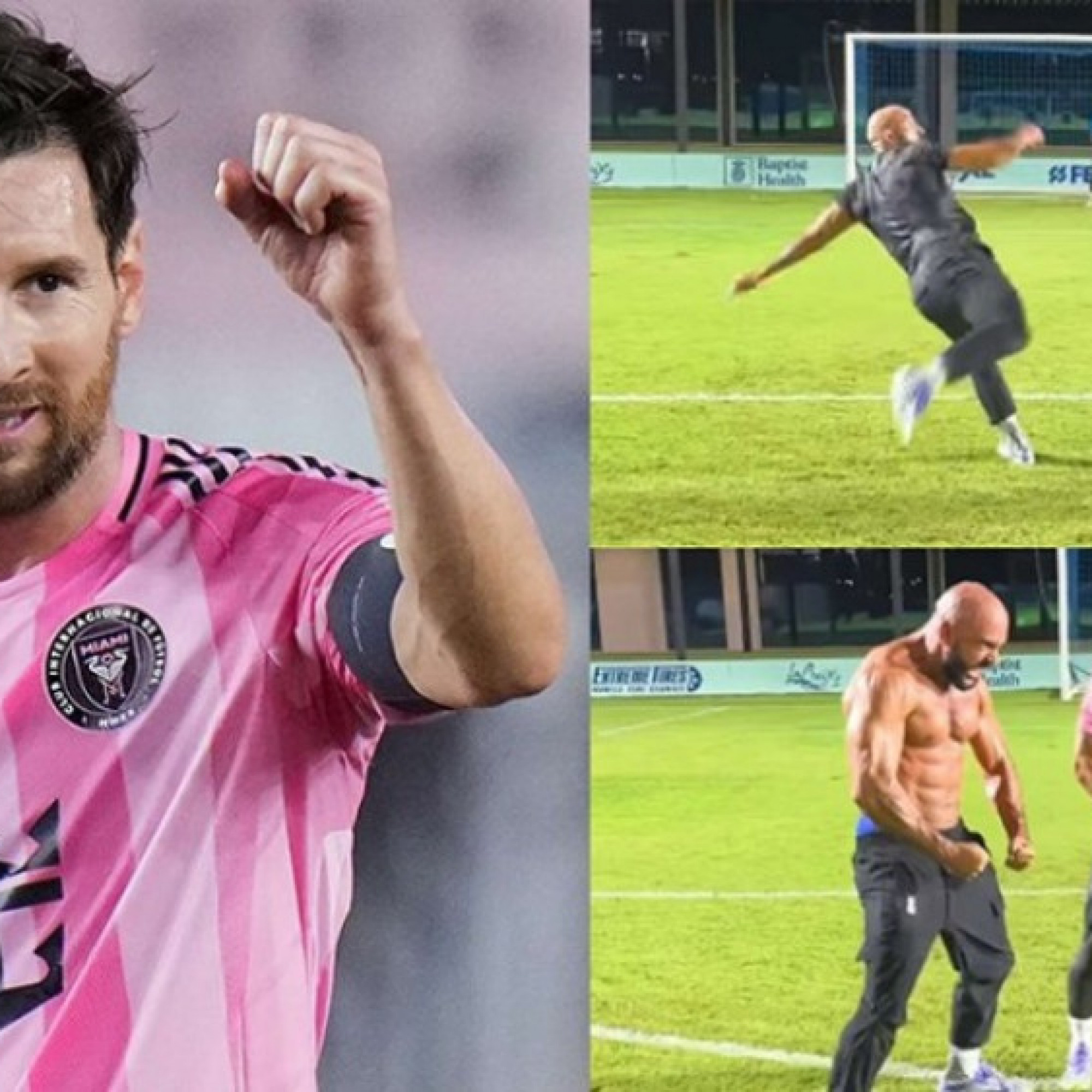  - Vệ sĩ của Messi cởi áo ăn mừng kiểu MMA, bị cảnh báo cẩn thận "mất việc"