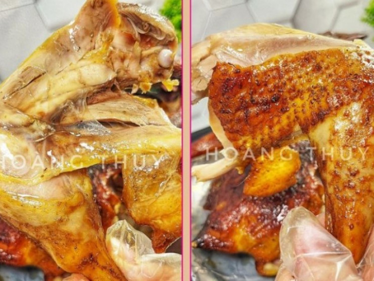 Mát trời làm món gà nướng da giòn, thịt mềm ngọt ngon hết nước chấm