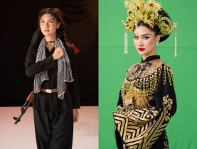  - Hoa hậu Phương Linh hoá thân nữ du kích, Thái hậu Dương Vân Nga trong hình hiệu Miss Cosmo 2025