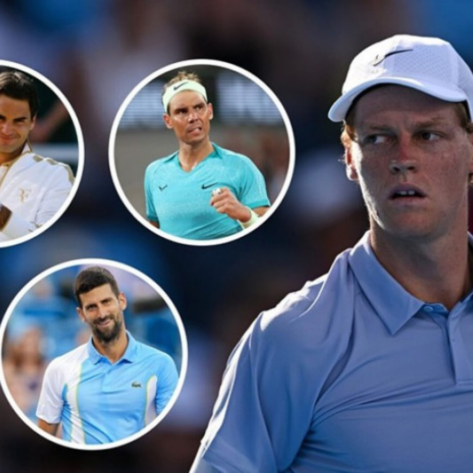  - Sinner xếp hạng huyền thoại tennis: Federer số 1, Djokovic & Nadal đứng sau