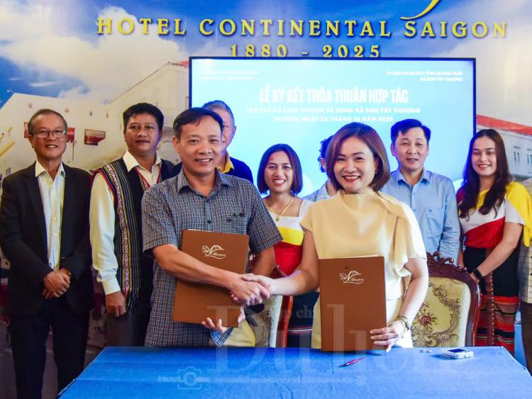 Tạp chí Du lịch TP.HCM và xã Sơn Tây Thượng ký kết hợp tác để phát triển du lịch