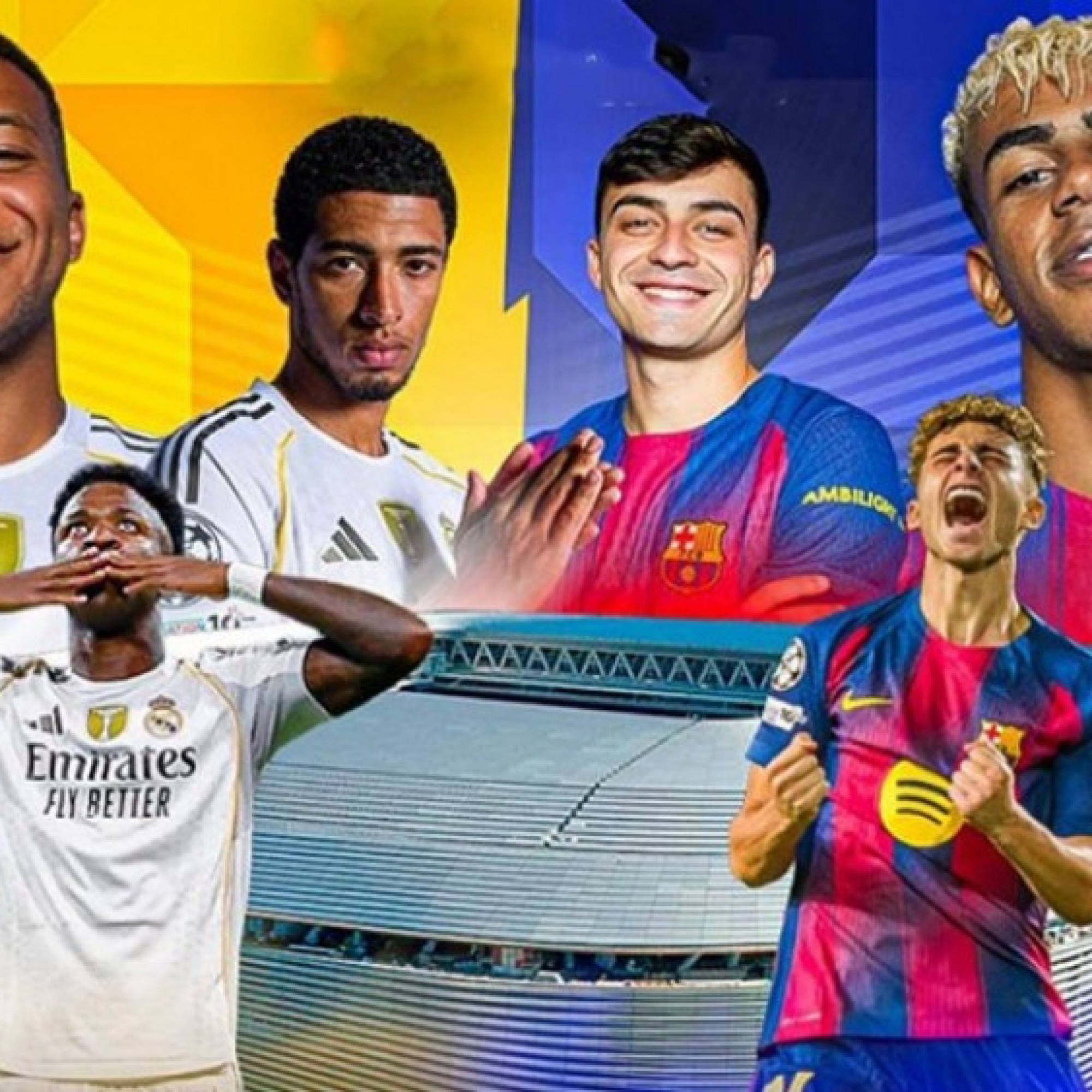 - Trực tiếp bóng đá Real Madrid - Barcelona: Siêu kinh điển rực lửa, Mbappe đối đầu Yamal (La Liga)