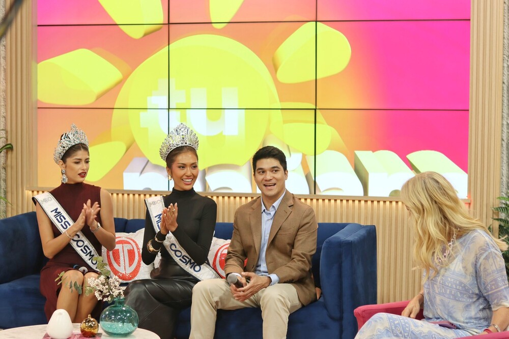 Chuỗi công du 4 quốc gia của Miss Cosmo 2024: Trao sash cho Hoa hậu Mỹ, xuất hiện nổi bật trên truyền hình Mexico và Panama - 3