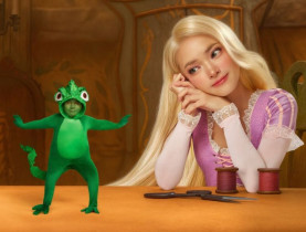 - Châu Bùi và Binz hóa thân thành công chúa Rapunzel và tắc kè Pascal dịp Halloween