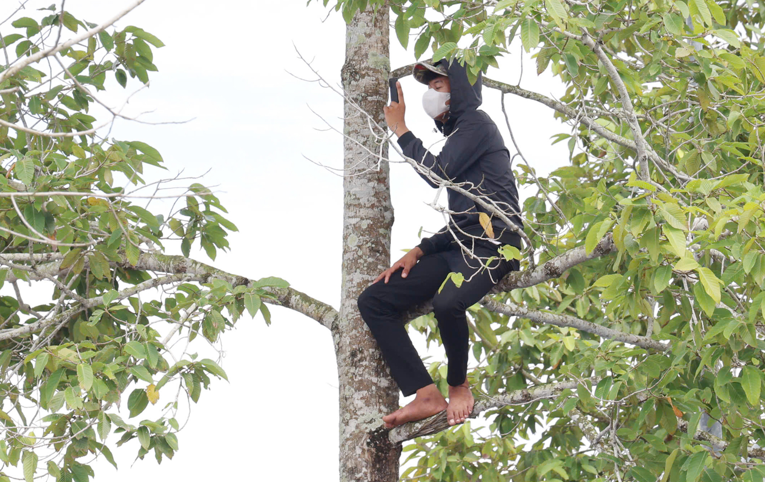 Người dân trèo cây, lội sông xem đua ghe Ngo - 11