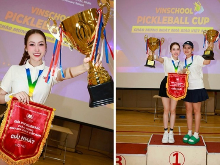 Người đẹp Nguyễn Đăng Thư vô địch kịch tính Vinschool Pickleball Cup 2025