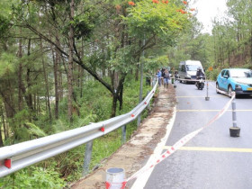  - Lâm Đồng cấm xe tải trên 15 tấn lưu thông tại đèo Mimosa do sạt lở